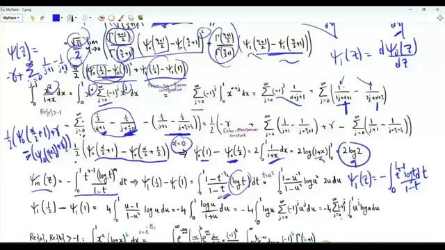∫ x from 0 to ∞ of log²(x²/(1–x²+x⁴))/(1–x²+x⁴) & ∫ x from 0 to 1 of Li₂(½(1+x²))/(1+x²) смотреть онлайн