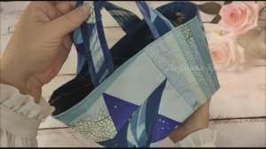 Корзинка с ручками из кромок, полос и лоскутных блоков. Шить просто.