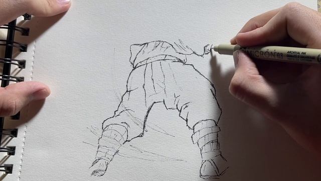 Как нарисовать сцену битвы Санеми и Кокушибо