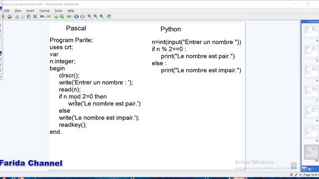 #10 programme parite en python et en pascal plus l'exécution du programme #python #pascal смотреть онлайн
