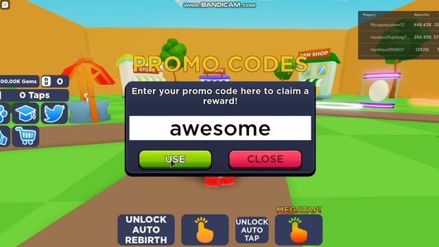 ROBLOX ALL TAPPING SIMULATOR CODES 2020! смотреть онлайн