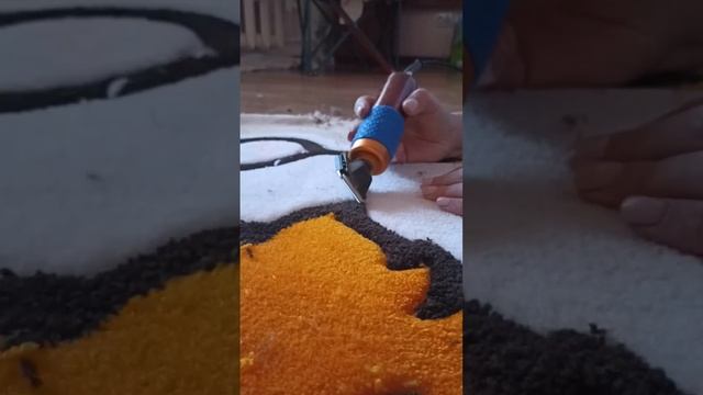 Уложить в 40 секунд процесс нескольких дней? #тафтинг #тафтинговыековры #коврыручнойработы #ковер