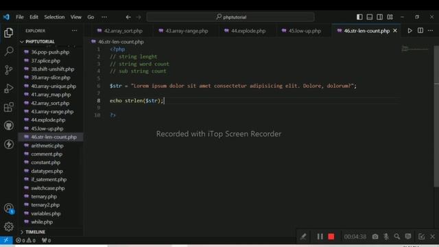 string length in PHP || string count in PHP #php46 смотреть онлайн