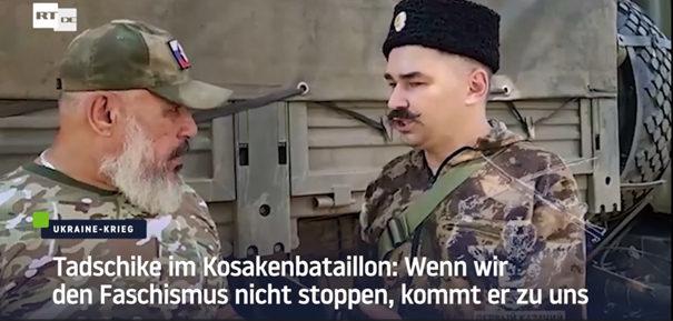 Tadschiken Kosaken; Der Faschismus Muss Besiegt Werden, Sonst Kommt Er Zu Uns!