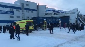 Обрушение крыши на заводе "Новотранс"в г.Прокопьевске, Кемеровская область