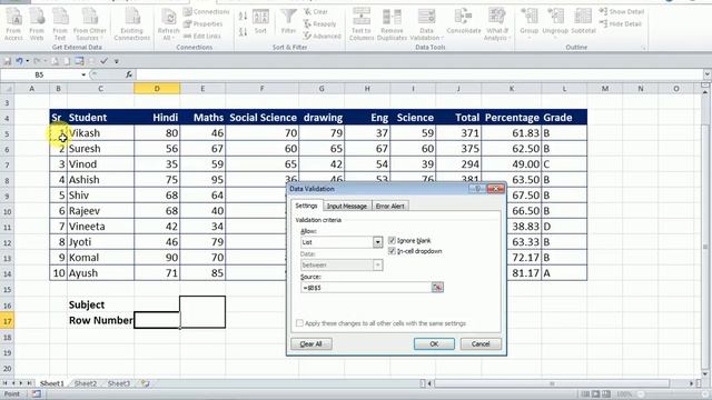 How to Use HLOOKUP Formula with Data validation List - Ms Excel in Hindi смотреть онлайн