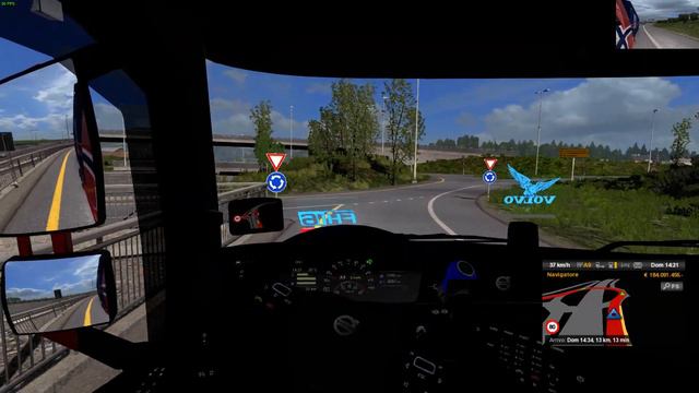 Euro Truck Simulator 2 (1.31) Road to Norway Promods map Volvo FH2012 + DLC's & Maps смотреть онлайн