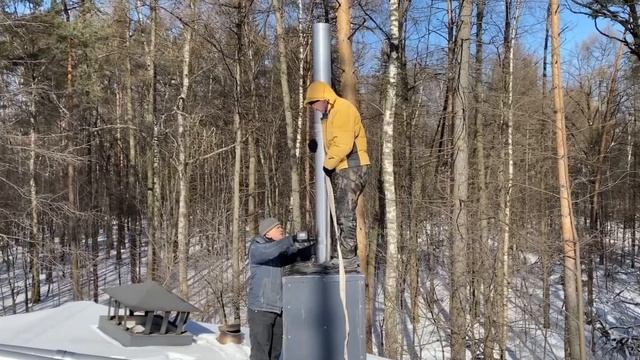Треснул керамический дымоход. Ремонт керамического дымохода. Трубочист Alex. смотреть онлайн