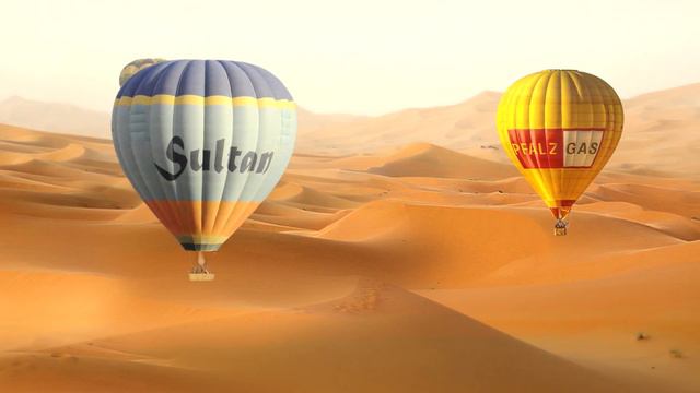 The balloon is flying in the desert - 4K Nature смотреть онлайн