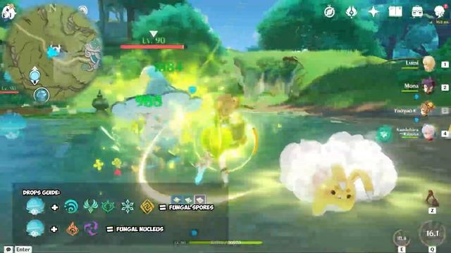 Fungus Lazy Route | Fungal Spores & Fungal Nucleus Daily Farm Route | Genshin Impact смотреть онлайн