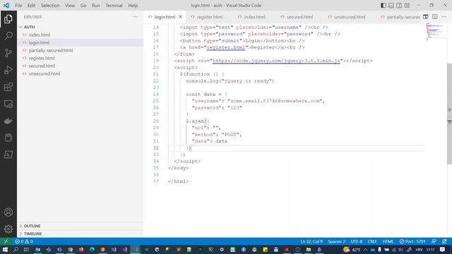 AJAX and JWT token (client JWT auth step 6) смотреть онлайн