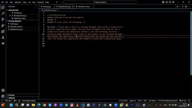 Python Lesson 3.1 - MadLibs Game logic смотреть онлайн