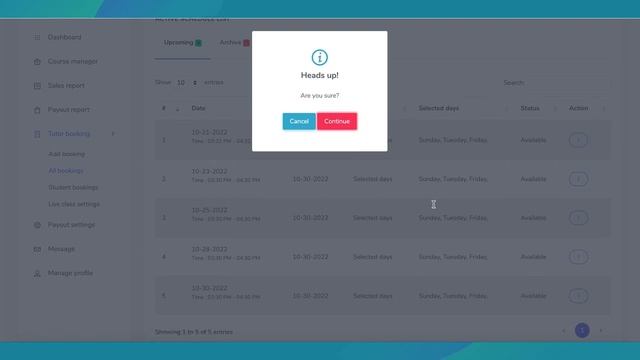 Academy LMS- Tutor booking addon walkthrough video смотреть онлайн