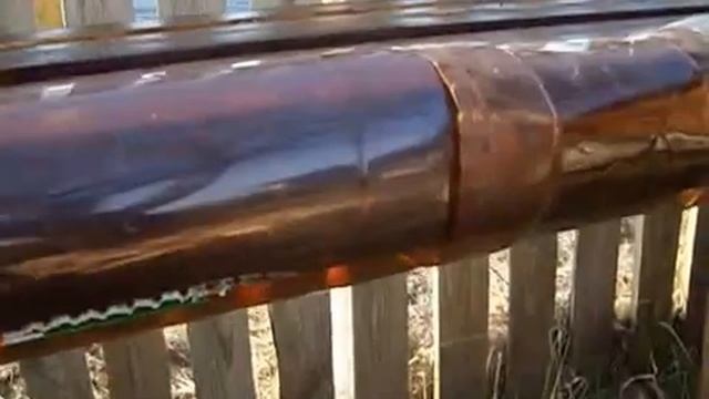 Столбики на виноградную шпалеру из дерева с использованием пэт.бутылок