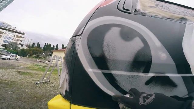 КАК РИСОВАТЬ НА АВТОМОБИЛЕ | Материалы и граффити краска | Разбор моей работы смотреть онлайн