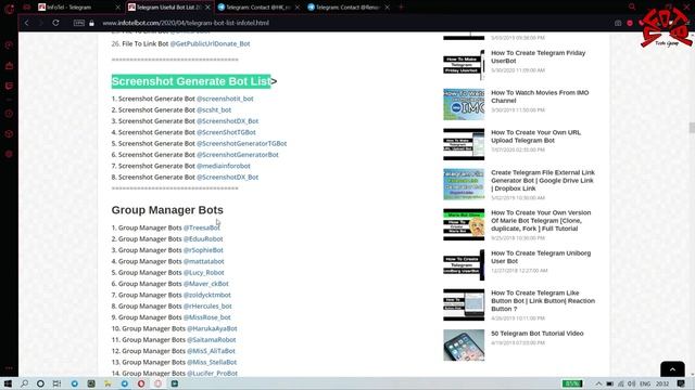 Telegram 1000+ Useful Bot list | Telegram Bot List смотреть онлайн