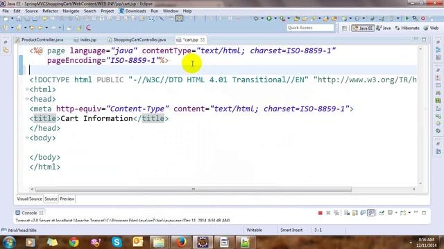 Building Shopping Cart with Spring MVC Framework and Hibernate смотреть онлайн
