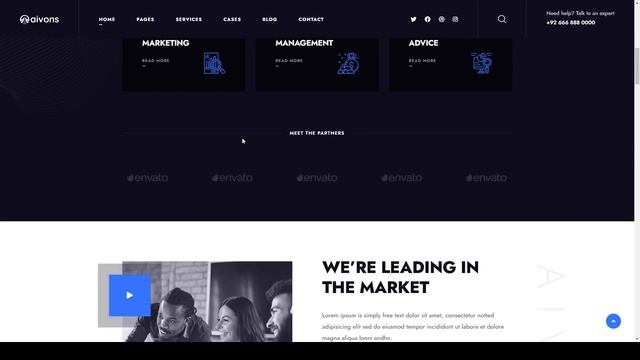Aivons - Business Consulting WordPress Theme Consulting Agency consulting смотреть онлайн
