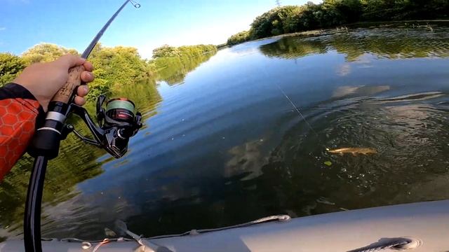 Ловля окуня и щуки в середине лета | Новые уловистые приманки | Сплавная рыбалка в июле смотреть онлайн