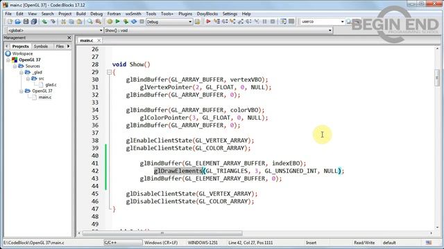 OpenGL - Урок 37 - EBO (Element Buffer Object). Буфер индексов. смотреть онлайн