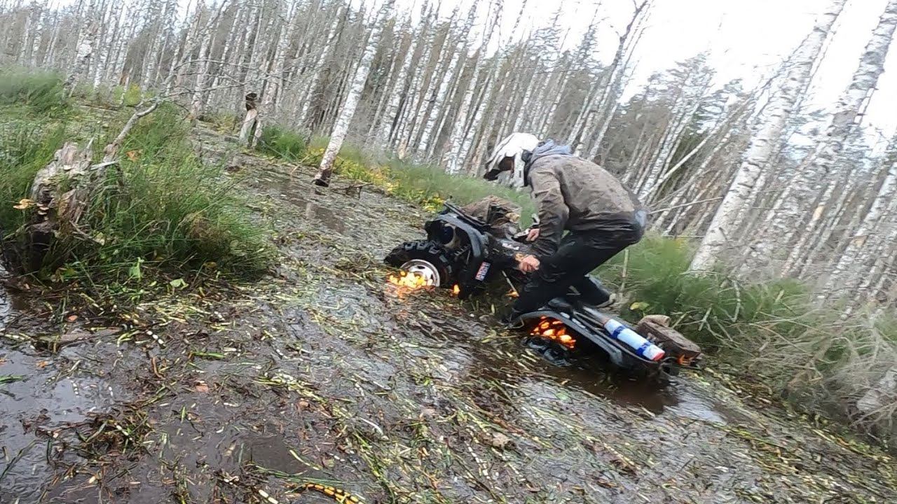 Квадроцикл загорелся на гонке. Смогли выехать в лагерь. Гонка огонь. смотреть онлайн