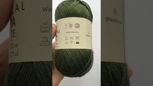 Подробный обзор пряжи 100% египетский хлопок Gazzal Giza Matte №5563 Хаки смотреть онлайн