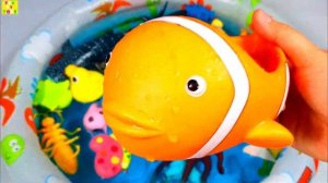 Учим Животных Корова Лошадь Акула Слон ??Развивающие Мультики для Детей