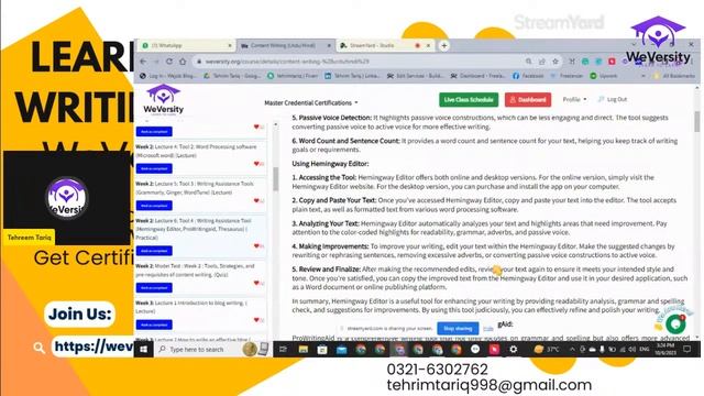 Content writing Live Session 6-10-2023 || WAT (Hemingway Editor, ProWritingaid, Thesaurus) смотреть онлайн