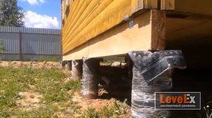 Замена блоков под домом на сваи ТИСЭ