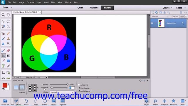 Photoshop Elements 12 Tutorial Using the Paint Bucket Tool Adobe Training Lesson 9.2 смотреть онлайн