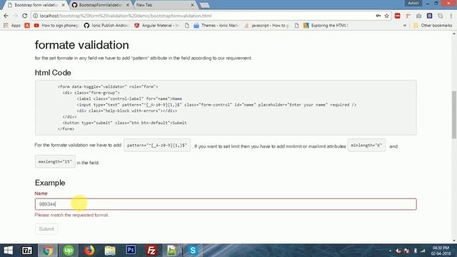 Bootstrap Form Validation смотреть онлайн