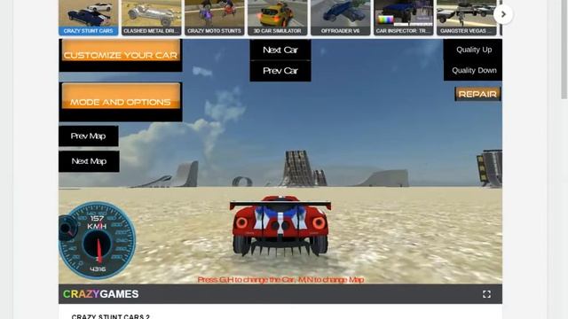 Crazy Stunt Cars 2 - Play Crazy Stunt Cars 2 on Crazy Games смотреть онлайн