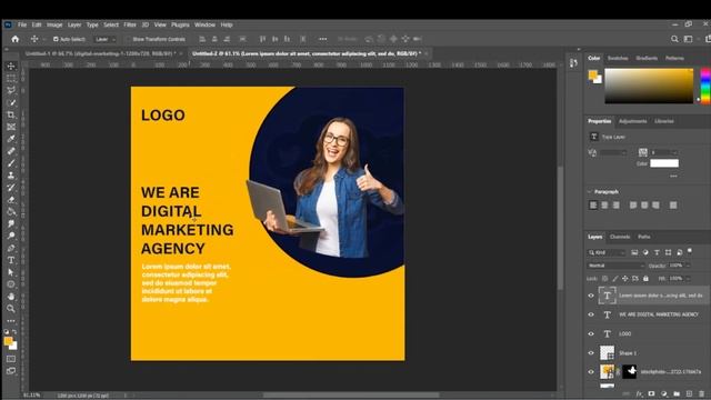 Digital Marketing Agency | Social Media Post Design In Photoshop || R zone tutorials смотреть онлайн