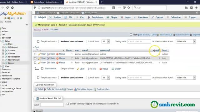 PHP UNTUK SISWA SMK #55 Admin Page - Enkripsi Password - Aplikasi Restoran Berbasis Web смотреть онлайн