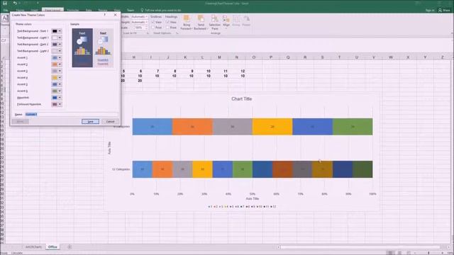 Excel 2016 Themes For Charting смотреть онлайн