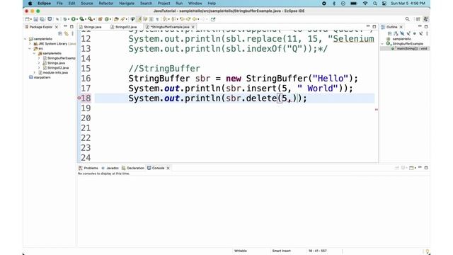 String StringBuilder StringBuffer Java classes in Tamil - 03 смотреть онлайн