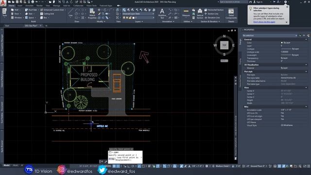DETAILING Part 4 - (Site Plan) in AutoCAD Architecture 2023 смотреть онлайн