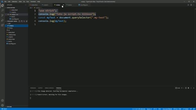 30. TypeScript - tsconfig.json: outDir a rootDir (děláme pořádek v souborech) смотреть онлайн