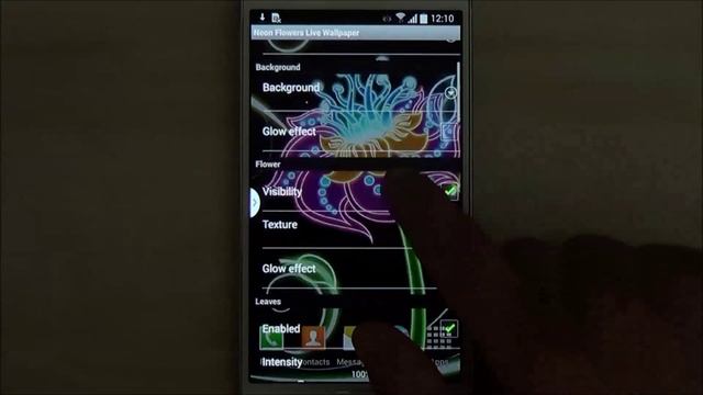 Neon Flowers Live Wallpaper - free animated android wallpaper смотреть онлайн