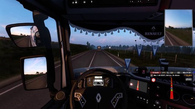 Euro Truck Simulator 2 (Défis steam et présentation pack tuning Renault T) смотреть онлайн
