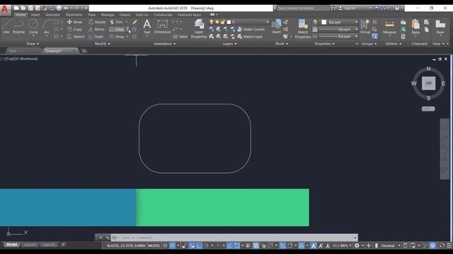 Part 11: AutoCAD Bangla Tutorial. How to use Mirror, Fillet, Chamfer, Blend Curves & Explode comman смотреть онлайн
