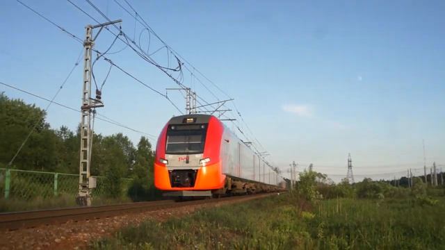 ЭС1-007 "Ласточка" Бологое - СПб (RZD) Поповка смотреть онлайн
