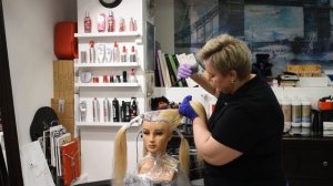 Холодный блонд с затемнением к корню. Окрашивание от Тани Шарк.