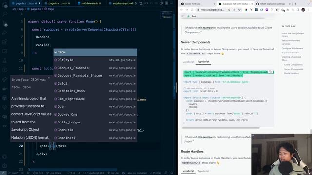 Next.js Server Component with Supabase (auth,data fetching,page protection) смотреть онлайн
