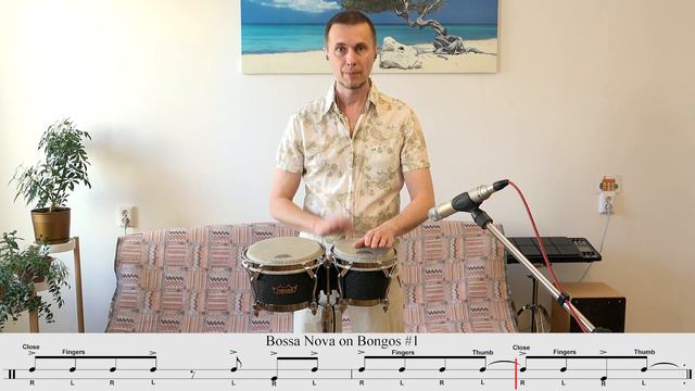 Bossa Nova Rhythm On Bongos #1 (play Together With A Drumset)