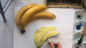 Уроки живописи. Акварель. Знакомство с желтым цветом.