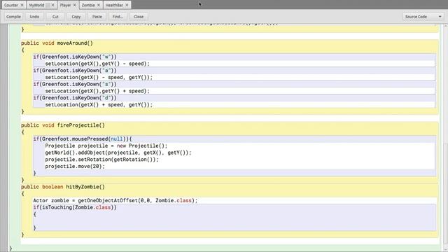 Zombie Survival Game Part 3 - with Greenfoot - Java Game Programming Tutorial смотреть онлайн