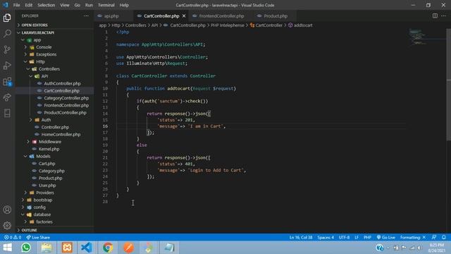 ReactJS Ecom Part 24: How to Add Product to Cart in React JS with Laravel API | add to cart in reac смотреть онлайн