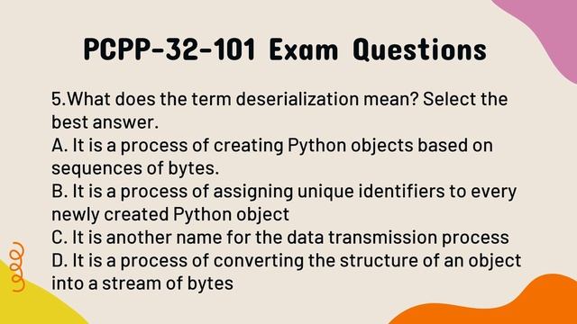 PCPP-32-101 PCPP1-Certified Professional in Python Programming 1 Questions смотреть онлайн