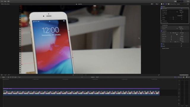 Эффект текста за объектом в Final Cut Pro X